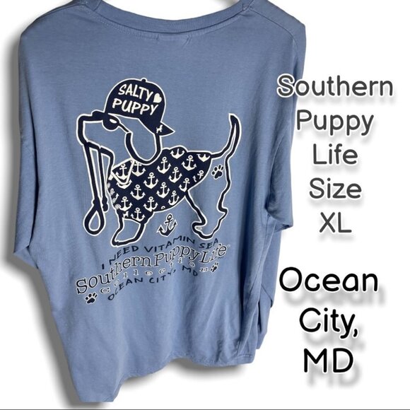 SOUTHERN Puppy Life Ocean City, MD Unisex Long Sleeve T-shirt Size Extra Large - Picture 10 of 13